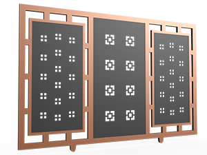 Sample of punched panels for a gate