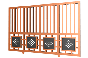 More sample of punched panels for a gate