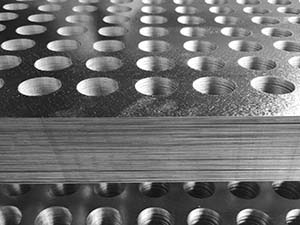 Sheets perforated with round holes